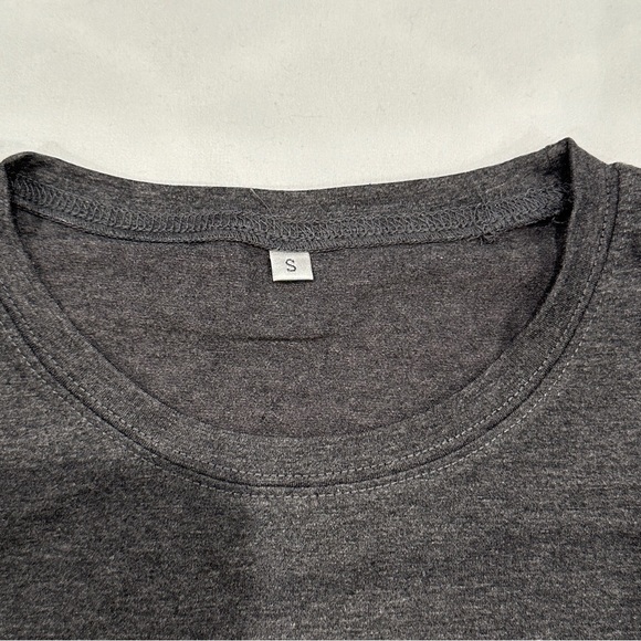 NWOT Fueled By Iced Coffee & Anxiety Grey Graphic T-shirt - Picture 3 of 7